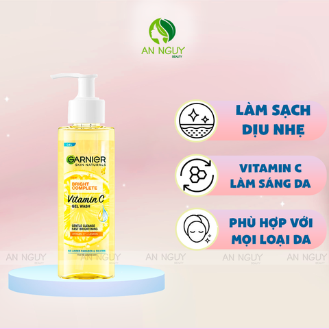 Gel Rửa Mặt Garnier Skin Naturals Bright Complete 120ml