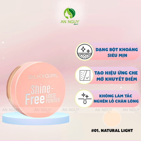 Phấn Phủ SilkyGirl Shine Free Loose Powder Dạng Bột Giảm Nhờn 10gr