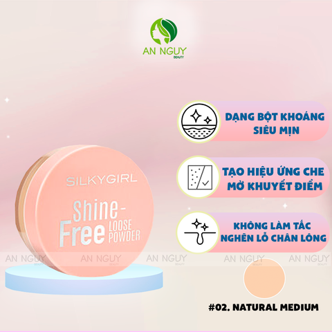 Phấn Phủ SilkyGirl Shine Free Loose Powder Dạng Bột Giảm Nhờn 10gr