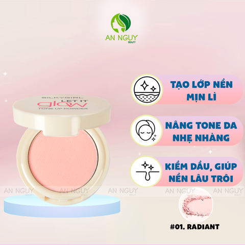 Phấn Phủ Nâng Tông SilkyGirl Let It Glow Tone Up Powder 7g