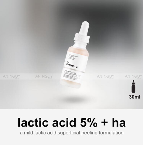 Tinh Chất The Ordinary Lactic Acid 5% + HA Dưỡng Trắng, Mờ Thâm 30ml