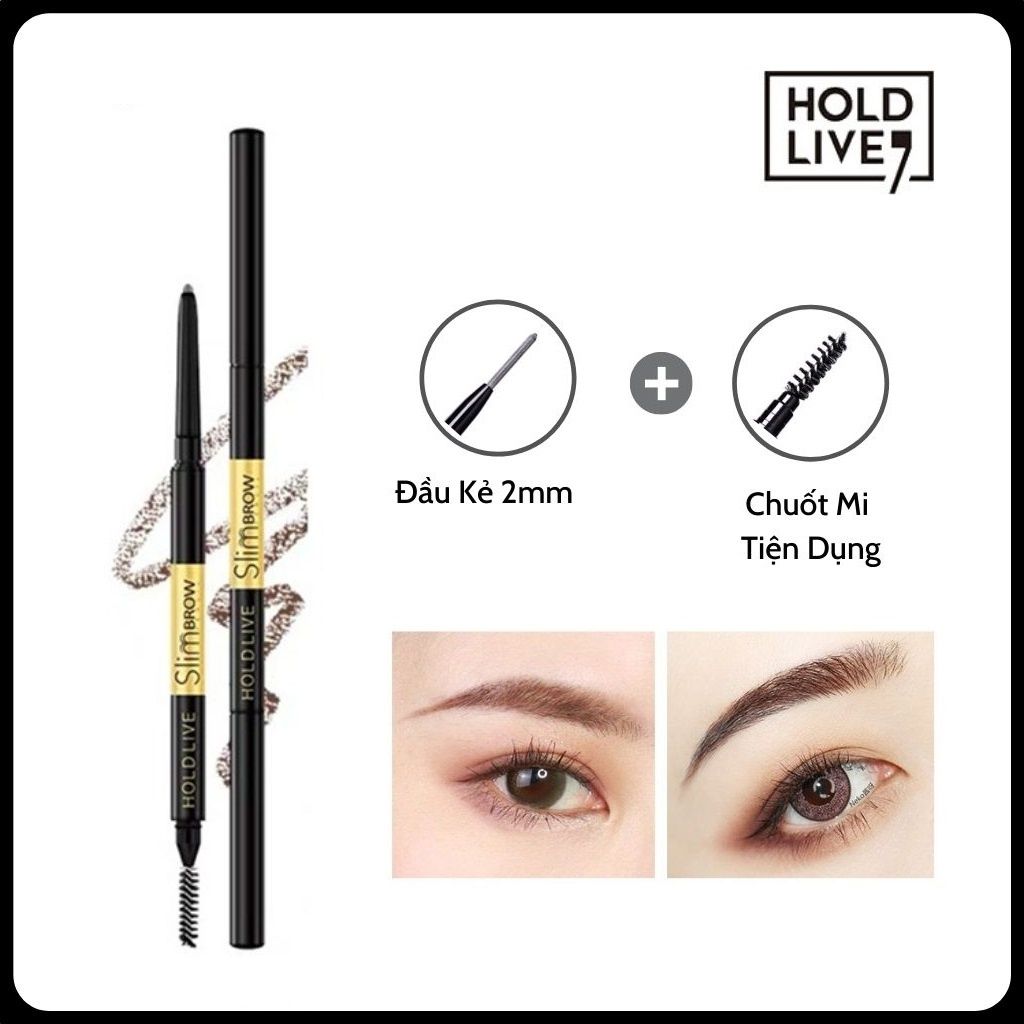 Chì Kẻ Mày Hold Live Natural Fine Eyebrow Pencil - 201 Xám Đen