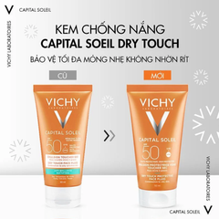 Kem Chống Nắng Vichy Capital Soleil Dry Touch Face Emulsion SPF 50 Cho Da Dầu, Hỗn Hợp 50ml