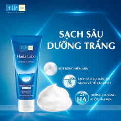 Kem Rửa Mặt Hada Labo Perfect White Tranexamic Acid Cleanser Sạch Sâu, Dưỡng Sáng Da 80gr