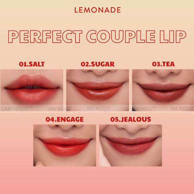 Son Kem 2 Đầu Lemonade Perfect Couple Lip 3.5gr + 4gr