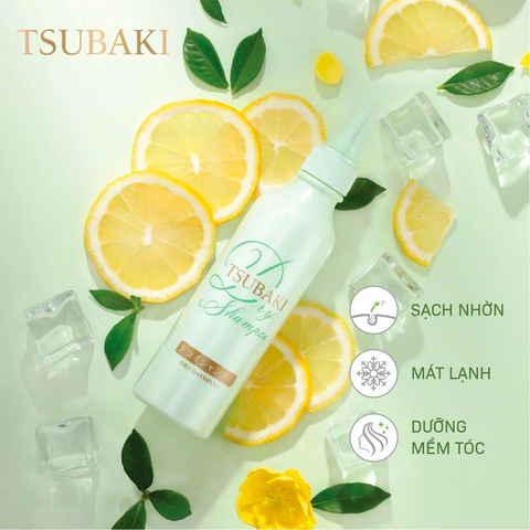 Dầu Gội Khô Dạng Gel Tsubaki Dry Shampoo Giảm Tóc Bết, Mát Lạnh 180ml