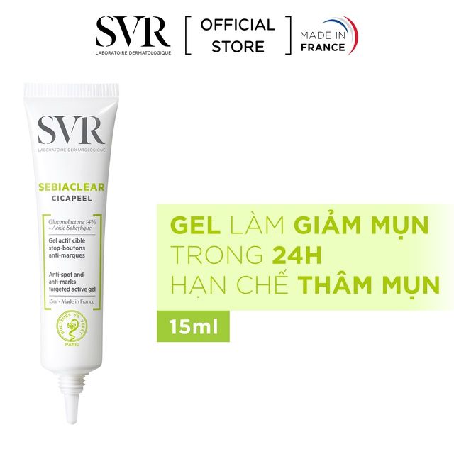 Gel Chấm Mụn SVR Sebiaclear Cicapeel Hỗ Trợ Làm Giảm Mụn 15ml