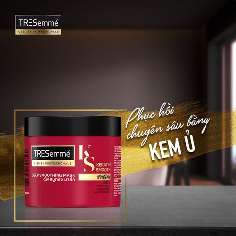 Kem Ủ Tóc TRESemmé Keratin Smooth Keratin Smooth Salon-Quality Treatment Mask Vào Nếp Suôn Mượt 180ml (Mới)