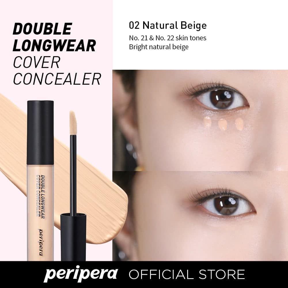 Kem Che Khuyết Điểm Peripera Double Longwear Cover Concealer 5.5g