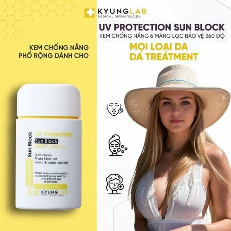 Kem Chống Nắng Kyung Lab UV Protection Sun Block SPF50+/PA++++ Fluid Cream 50ml