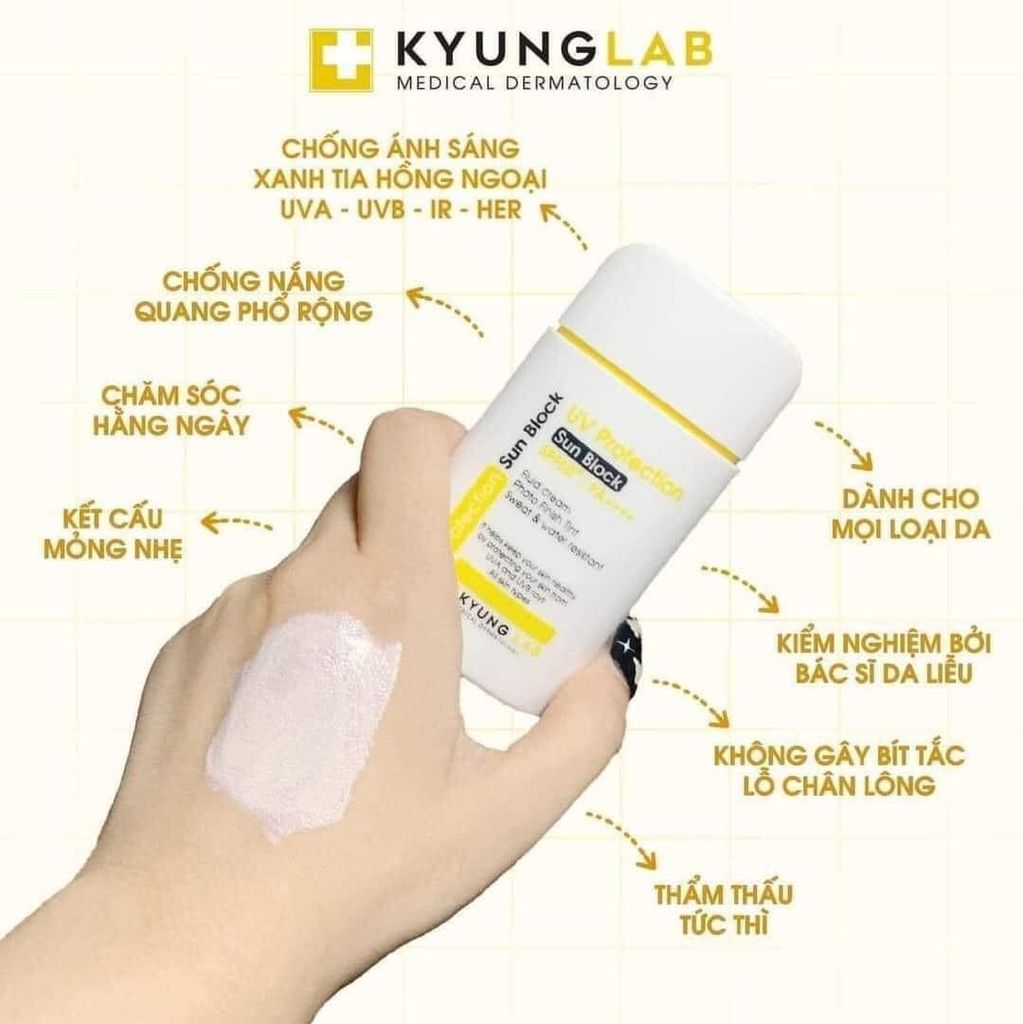 Kem Chống Nắng Kyung Lab UV Protection Sun Block SPF50+/PA++++ Fluid Cream 50ml