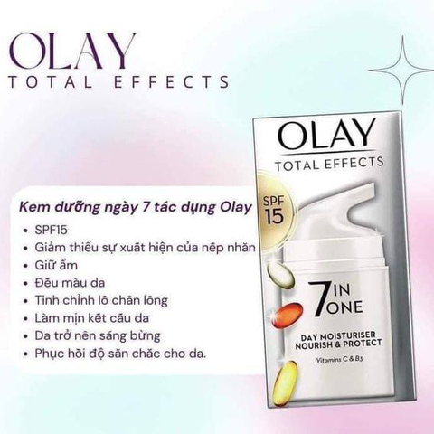 Kem Dưỡng Ngày 7 Tác Dụng Olay Total Effects 7 in 1 Anti Ageing Moisturiser SPF15 Bảo Vệ Da 37ml