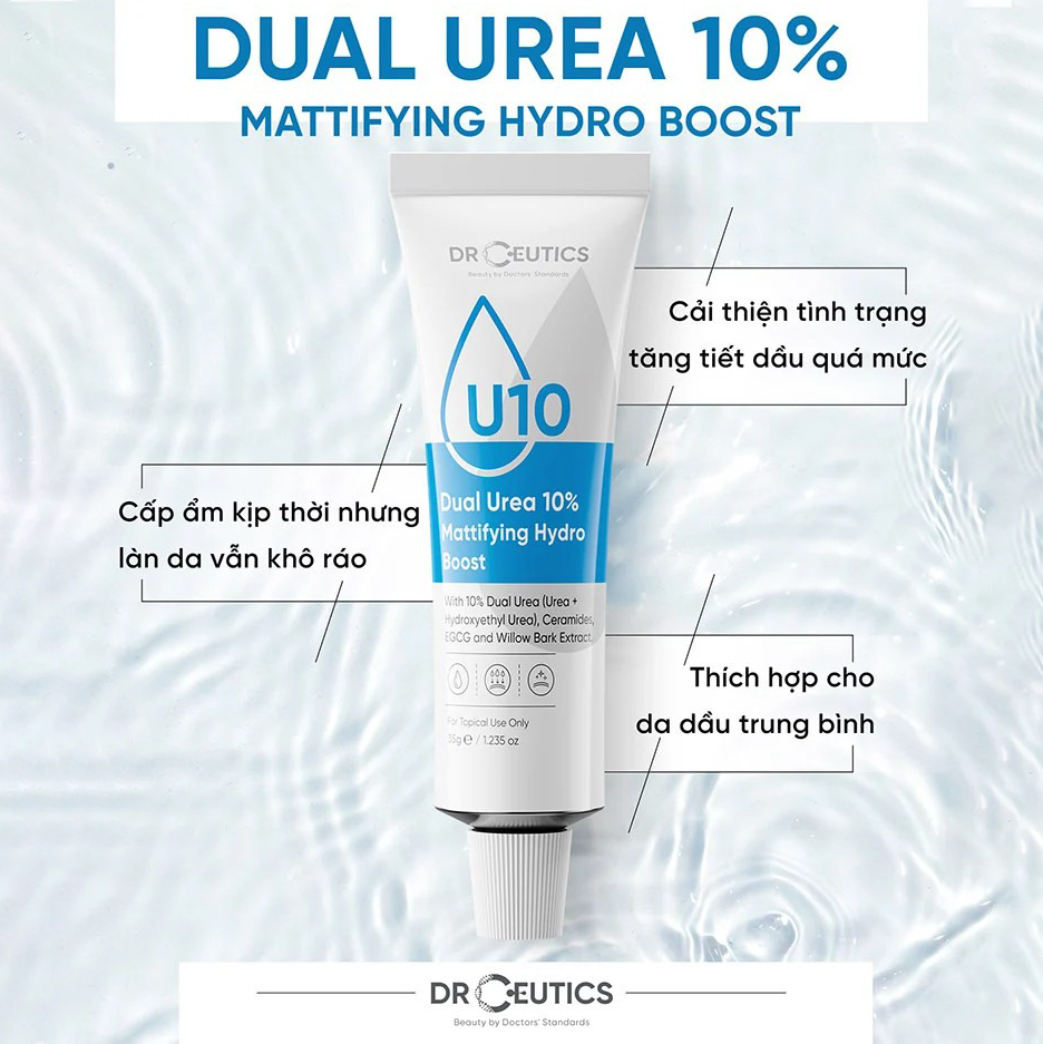 Gel Dưỡng DrCeutics Dual Urea 10% Mattifying Hydro Boost Cấp Ẩm Cho Da 35g