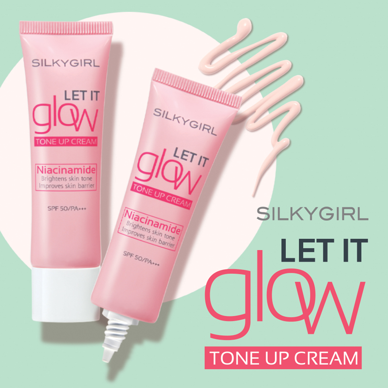 Kem Lót Nâng Tông SilkyGirl Let It Glow Tone Up Cream SPF50/PA+++ 25ml