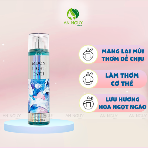 Xịt Thơm Bath & Body Works Japanese Moon Light Path  Fine Fragrance Mist Hương Hoa Ngọt Ngào 236ml