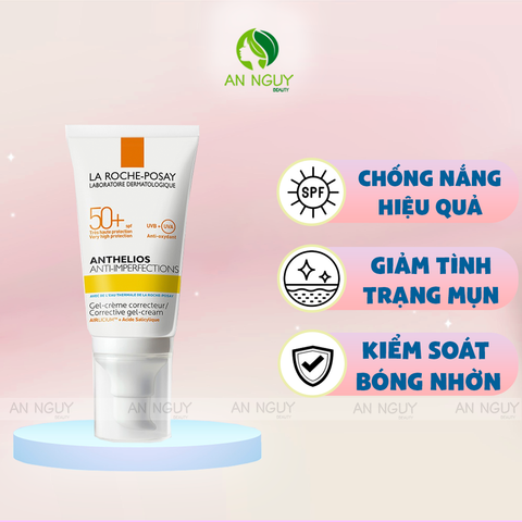 Kem Chống Nắng La Roche-Posay Anthelios Anti-Imperfections Gel-Cream SPF 50+ Cho Da Dầu Mụn