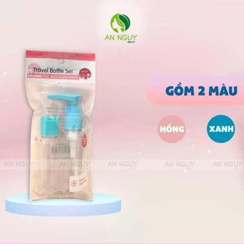 Bộ Chiết Mỹ Phẩm Du Lịch 2 Món (Xanh/Hồng)