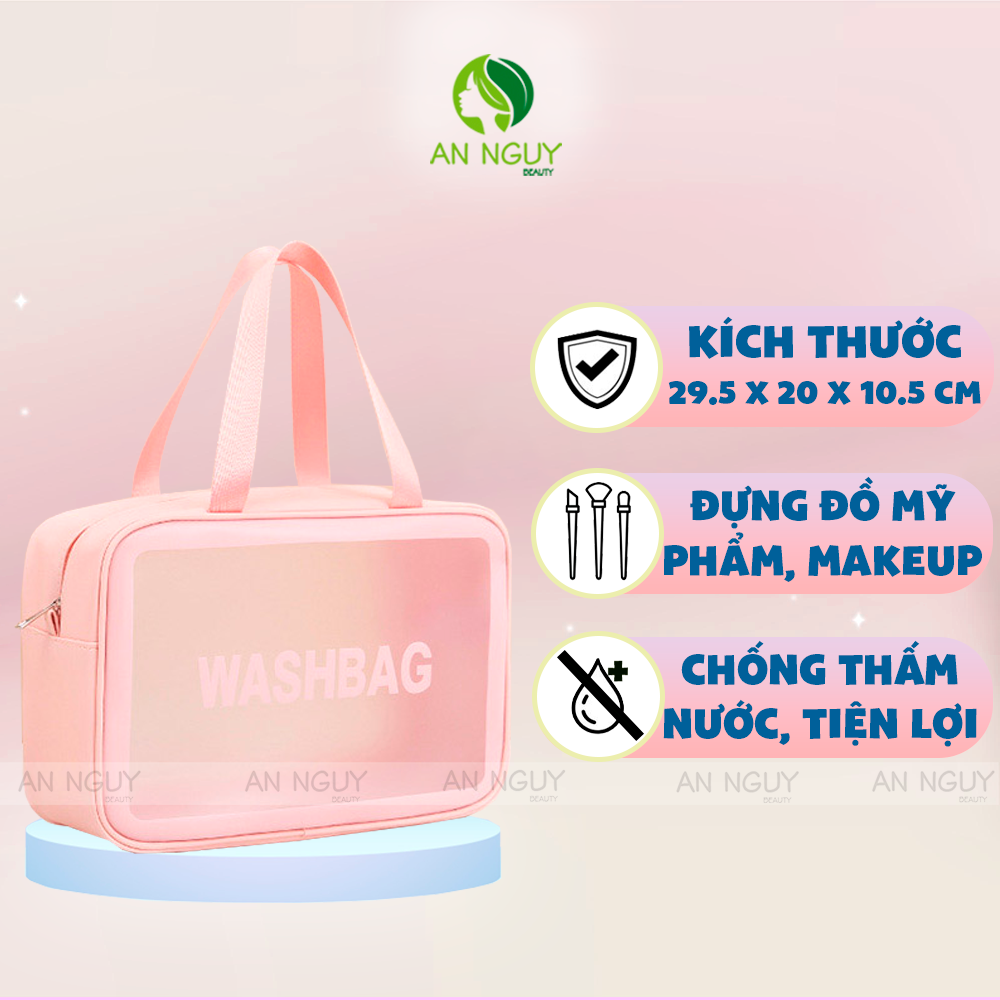 Túi Đựng Mỹ Phẩm WASH BAG - Màu Hồng