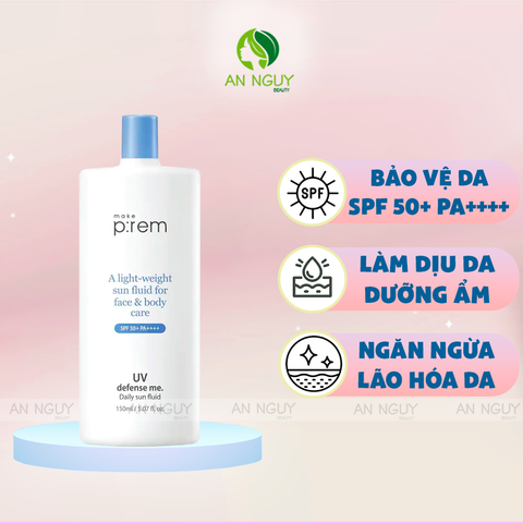 Kem Chống Nắng Dạng Lai Make P:Rem UV Defense Me Daily Sun Fluid Mỏng Nhẹ 150ml