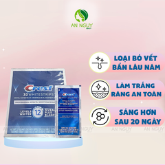 Miếng Dán Trắng Răng Crest 3D Whitestrips Professional Effects Levels 12 Whiter