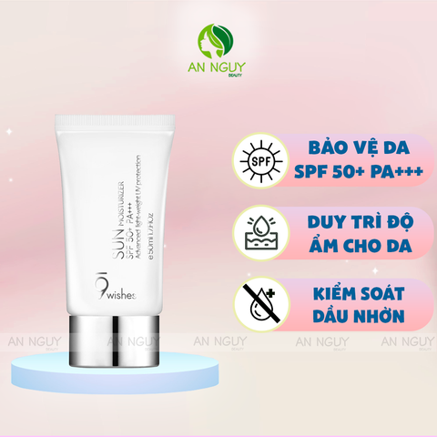 Kem Chống Nắng 9Wishes SUN Moisturizer SPF50+ PA+++ Advanced Light-Weight UV Protection 50ml