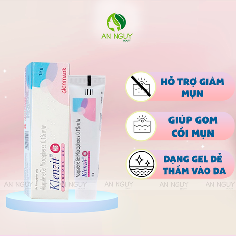 Gel Trị Mụn Glenmark Klenzit MS Aqueous Gel Dành Cho Da Bị Mụn Ẩn, Mụn Đầu Đen 15gr