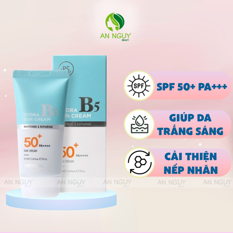 Kem Chống Nắng PrettySkin Hydra B5 Sun Cream SPF 50+ /PA++++ Phục Hồi, Bảo Vệ Da 70ml