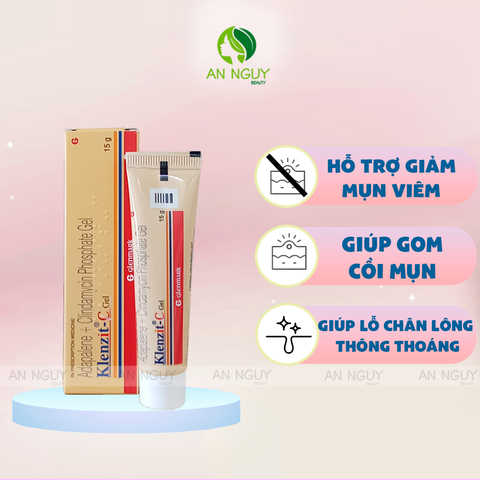 Gel Trị Mụn Glenmark Klenzit-C Gel Dành Cho Da Bị Mụn Trứng Cá, Mụn Viêm Đỏ 15gr