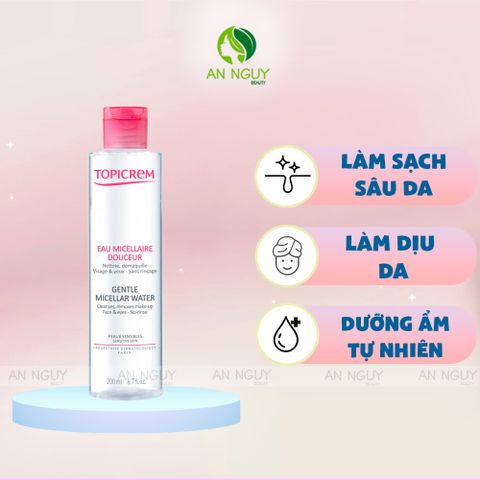 [Date 11/2024] Nước Tẩy Trang Topicrem Gentle Micellar Water Cho Da Khô, Nhạy Cảm 200ml