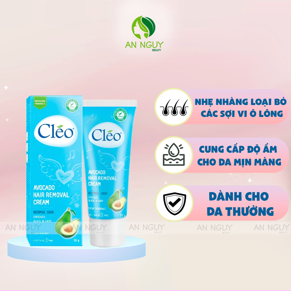 Kem Tẩy Lông Cléo Avocado Hair Removal Cream Chiết Xuất Trái Bơ 50g