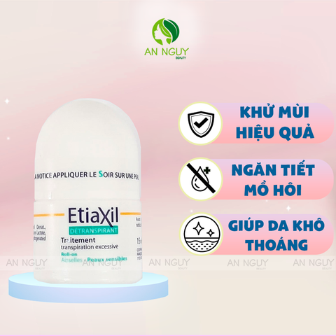 Lăn Khử Mùi Etiaxil Traitement Transpiration Roll-On Đặc Trị Mùi Hôi 15ml