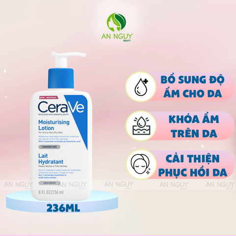 Sữa Dưỡng Ẩm Cerave Moisturising Lotion For Dry To Dry Skin Dành Cho Da Khô