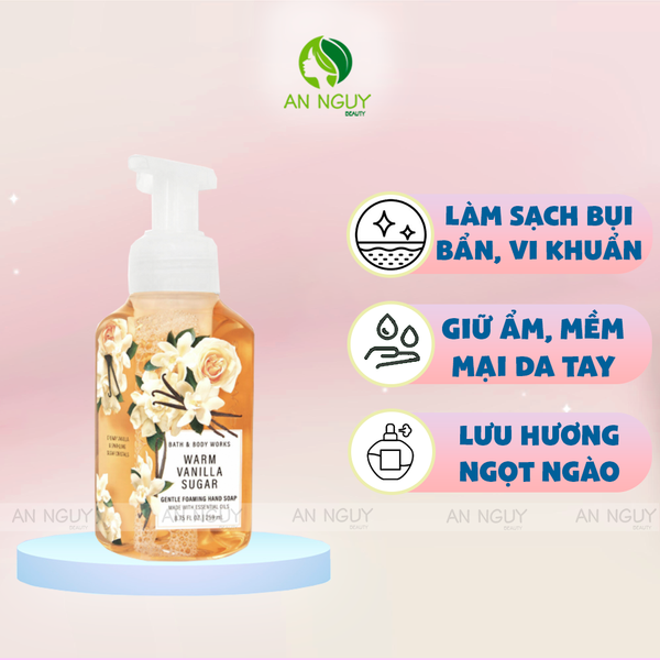 Xà Phòng Rửa Tay Bath & Body Works Gentle Foaming Hand Soap Dạng Bọt 259ml
