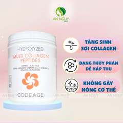 Bột Collagen CodeAge Multi Collagen Peptides Powder Trẻ Hóa Làn Da, Chống Lão Hóa 567gr