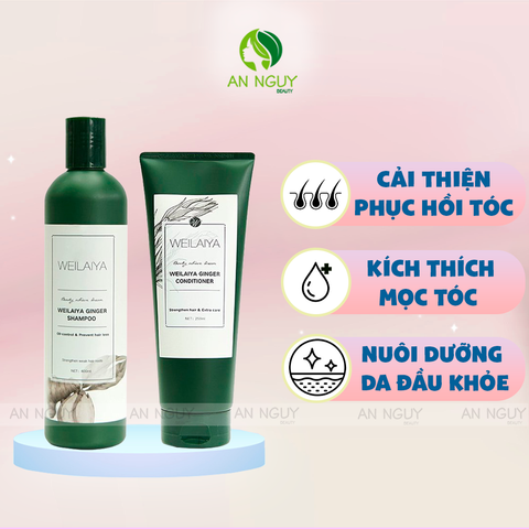 Bộ Gội Xả Weilaiya Chăm Sóc Tóc Toàn Diện 400ml (Dầu Gội) + 250ml (Dầu Xả)