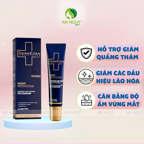 [Date 09/2024] Kem Dưỡng Vùng Mắt Dermeden Night Protocole Intense Eye Contour Giảm Thâm Mắt 15ml