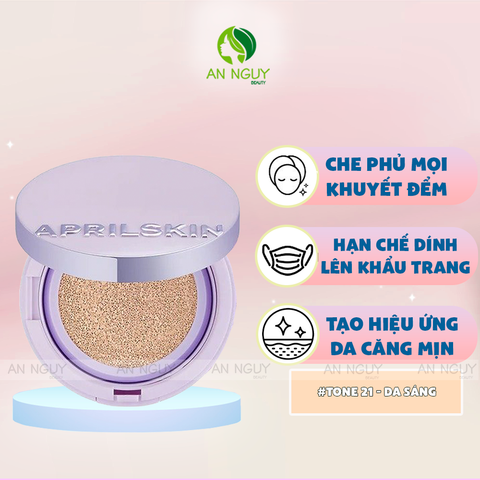 Phấn Nước Aprilskin Ultra Slim Cushion Kèm Lõi (Vỏ Tím) 15gr x 2