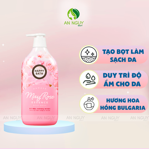 Sữa Tắm Happy Bath Essence Body Wash Tinh Chất Hoa Thiên Nhiên 900gr