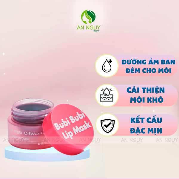 Mặt Nạ Ngủ Unpa Bubi Bubi Lip Mask Special Care Dưỡng Hồng Môi 9g