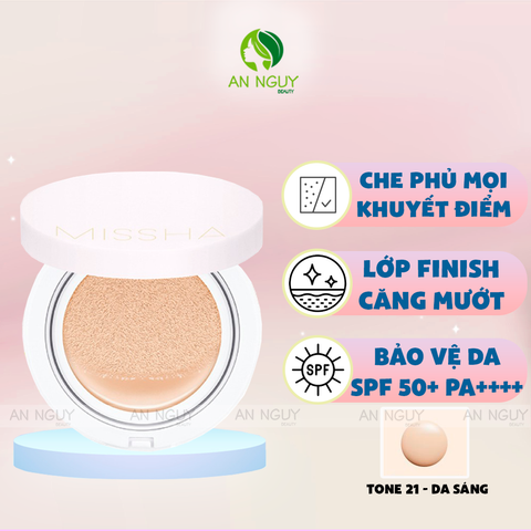 Phấn Nước Missha Magic Cushion Cover Lasting SPF50+ PA++++ Che Phủ Mọi Khuyết Điểm 15gr