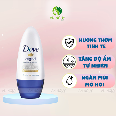 Lăn Khử Mùi Dove Ngăn Mồ Hôi, Khử Mùi Cơ Thể Hiệu Quả 40ml