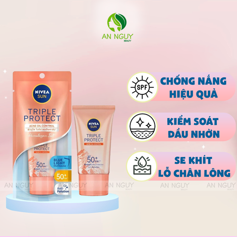 Kem Chống Nắng Nivea Triple Protect SPF50+ PA+++ 40ml