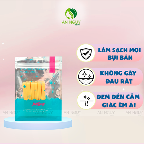 Bông Bọt Biển Rửa Mặt Mira 1 Gói 6 Miếng