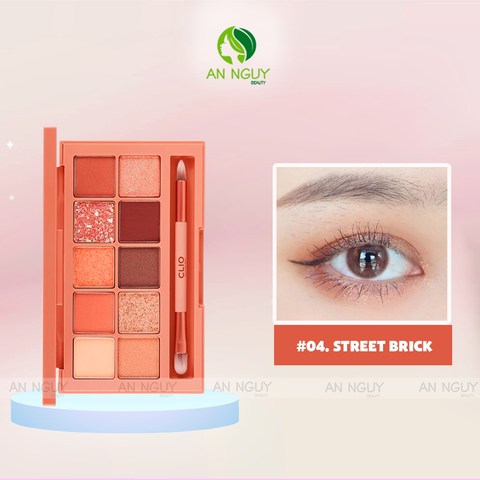 Phấn Mắt 10 Ô Clio Pro Eye Palette 0.6gr x 10 #04 Street Brick