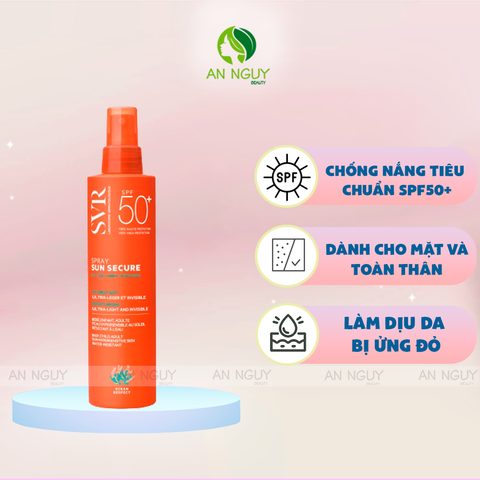 Kem Chống Nắng Dạng Xịt SVR Sun Secure SPF 50+ Cho Mặt Và Body 200ml