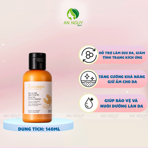 Sữa Rửa Mặt Cocoon Hung Yen Turmeric Cleanser Chiết Xuất Từ Nghệ Hưng Yên