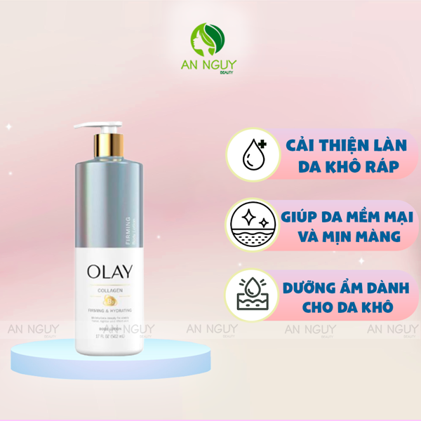 Dưỡng Thể Olay Collagen B3 Firming & Hydrating Body Lotion 502ml (Bản Mỹ)