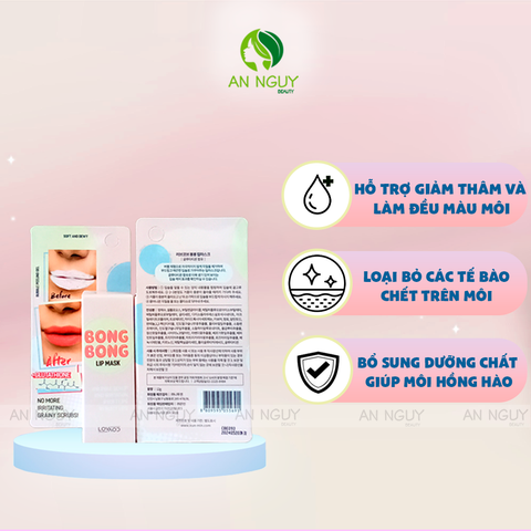 Tẩy Tế Bào Chết Môi Sủi Bọt Lovcov Bong Bong Lip Mask 12g