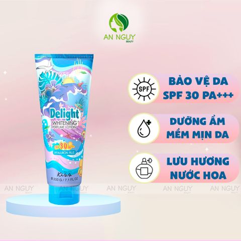 Dưỡng Thể Chống Nắng Malissa Kiss Whitening Perfume Lotion SPF30 PA+++ Trắng Da Hương Nước Hoa 200gr