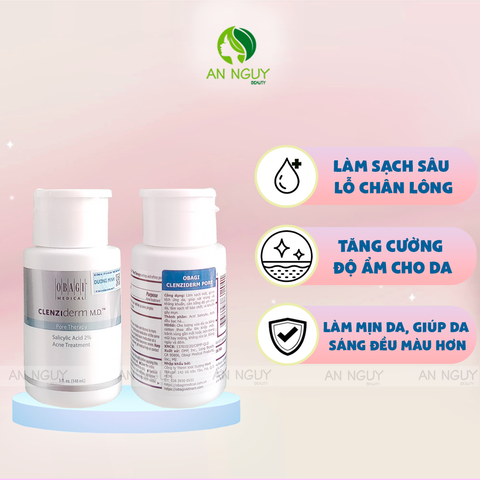 Dung Dịch Tẩy Tế Bào Chết Obagi BHA 2% Clenziderm MD Pore Therapy